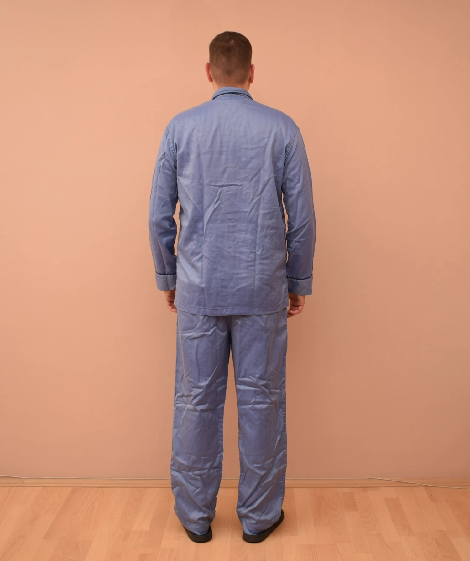 Tommy Hilfiger Pajama Set / Mens Size UK 42 EU 52 L / Man Pajamas Shirt & Pants / Blue Men Sleepwear 5 Tommy Hilfiger Pajama Set / Mens Size UK 42 EU 52 L / Man Pajamas Shirt & Pants / Blue Men Sleepwear - Image 5