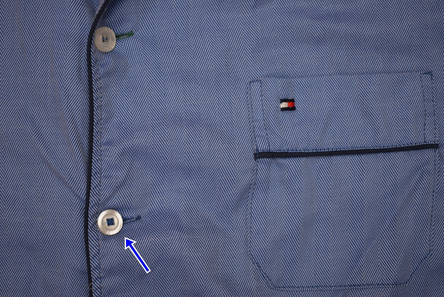 Tommy Hilfiger Pajama Set / Mens Size UK 42 EU 52 L / Man Pajamas Shirt & Pants / Blue Men Sleepwear 7 Tommy Hilfiger Pajama Set / Mens Size UK 42 EU 52 L / Man Pajamas Shirt & Pants / Blue Men Sleepwear - Image 7