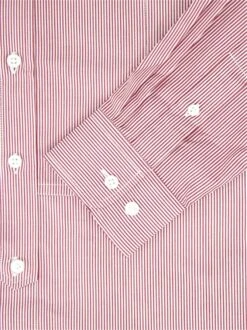 Red Stripe Shirt With Banker Collar - 1930s 1940s Authentic Vintage Replica - 100% Cotton Detachable Collar Shirt - Single Barrel Cuffs -Fashion Clothing Store il fullxfull.3729284756 irgp