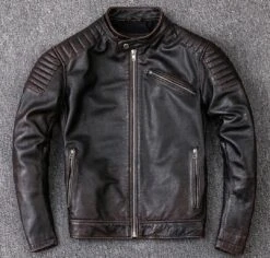 Leather Jacket Men, Biker Vintage Leather Jacket For Him, Genuine Leather Jacket For Men's, Racing Leather Jacket, Groomsmen Proposal Gifts