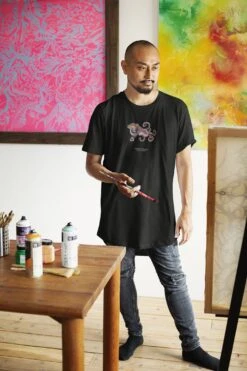 Men's Octopus Alt T-Shirt - Common Octopus Sealife Painting Shirt - Alternative Egirl Clothing - Cottagecore Top - Goblincore Organic Tee -Fashion Clothing Store il fullxfull.3895877730 gvvb