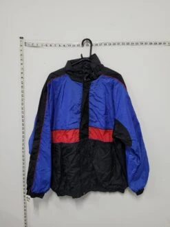 80's 90's Vintage Crazy Pattern Shell Windbreaker Tracktop Jacket XL S624