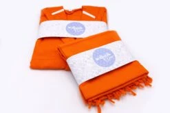 Orange Turkish Cotton Men Robe, Personalized Cotton Beach Robe, Dressing Gown, Groomsmen Gift, Bachelor Party Robes, Hooded Turkish Robe -Fashion Clothing Store il fullxfull.4012407428 ggq0