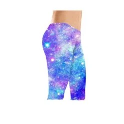 Multi Galaxy Stars Space Cosmos Planets Printed Cycling Biker Shorts Rave Clubbing Festival
