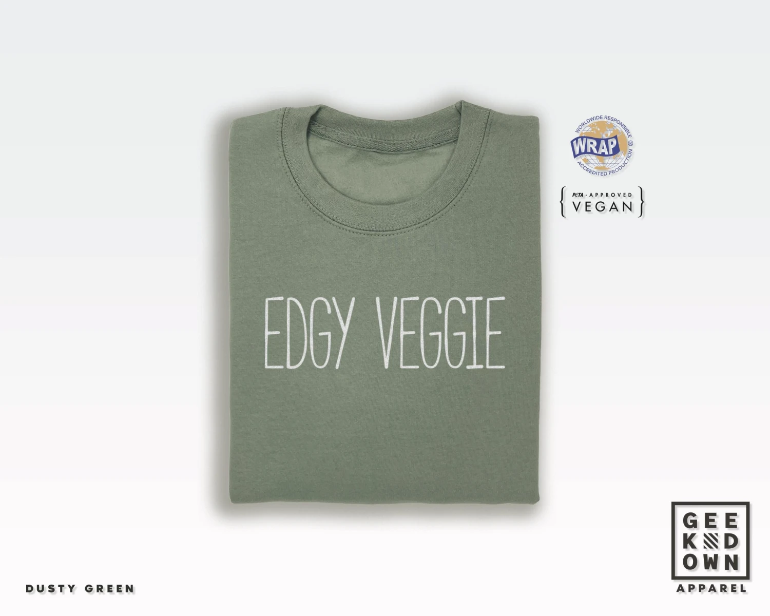 Edgy Veggie Sweatshirt Jumper (veggie / Vegan / Vegan Sweater / Vegetarian Jumper / Sarcastic / Funny / Vegetarian / Sarcastic / Funny) 3 Edgy Veggie Sweatshirt Jumper (veggie / Vegan / Vegan Sweater / Vegetarian Jumper / Sarcastic / Funny / Vegetarian / Sarcastic / Funny) - Image 3