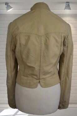 Vintage 1990s EMPORIO ARMANI Butter Soft Cream Cropped Leather Jacket - Small 7 Vintage 1990s EMPORIO ARMANI Butter Soft Cream Cropped Leather Jacket - Small -Fashion Clothing Store il fullxfull.4058281634 r3ta