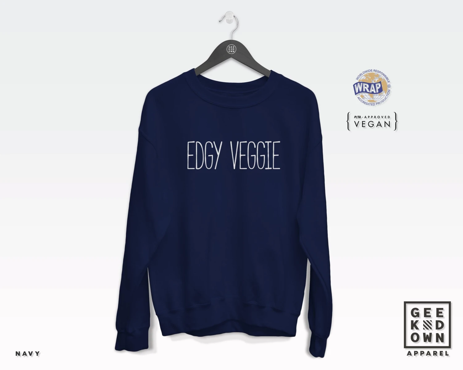 Edgy Veggie Sweatshirt Jumper (veggie / Vegan / Vegan Sweater / Vegetarian Jumper / Sarcastic / Funny / Vegetarian / Sarcastic / Funny) 6 Edgy Veggie Sweatshirt Jumper (veggie / Vegan / Vegan Sweater / Vegetarian Jumper / Sarcastic / Funny / Vegetarian / Sarcastic / Funny) - Image 6