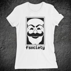 Mr Robot Fsociety Logo American Thriller Drama Malek Hacker TV Show Unofficial Womens T-Shirt Available In 9 Colour Choices
