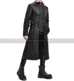 Men's Black Genuine Leather Trench Coat - Handmade Gothic Vintage Coat - Steampunk Winter Long Coat - Classic Black Overcoat - Gift For Him 10 Men's Black Genuine Leather Trench Coat - Handmade Gothic Vintage Coat - Steampunk Winter Long Coat - Classic Black Overcoat - Gift For Him -Fashion Clothing Store il fullxfull.4227712172 fz9l