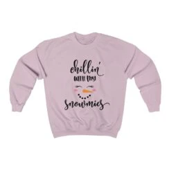 Chillin With My Snowmies Christmas Jumper, Cute Xmas Sweater, Snowman Face, Christmas Holiday Sweatshirt, Xmas Season Funny Party Jumper -Fashion Clothing Store il fullxfull.4240637177 nnee