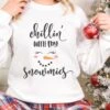 Chillin With My Snowmies Christmas Jumper, Cute Xmas Sweater, Snowman Face, Christmas Holiday Sweatshirt, Xmas Season Funny Party Jumper