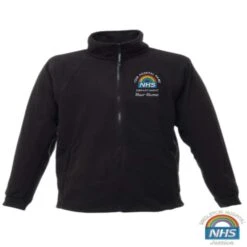 Embroidered Rainbow Logo Fleece Jacket. Complies With NHS Identity Guidelines