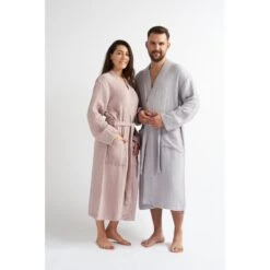 Muslin Fabric Robe Dressing Gown Gauze 100% Turkish Cotton Bathrobe, Gift For Her, Gift For Him, Free UK Shipping