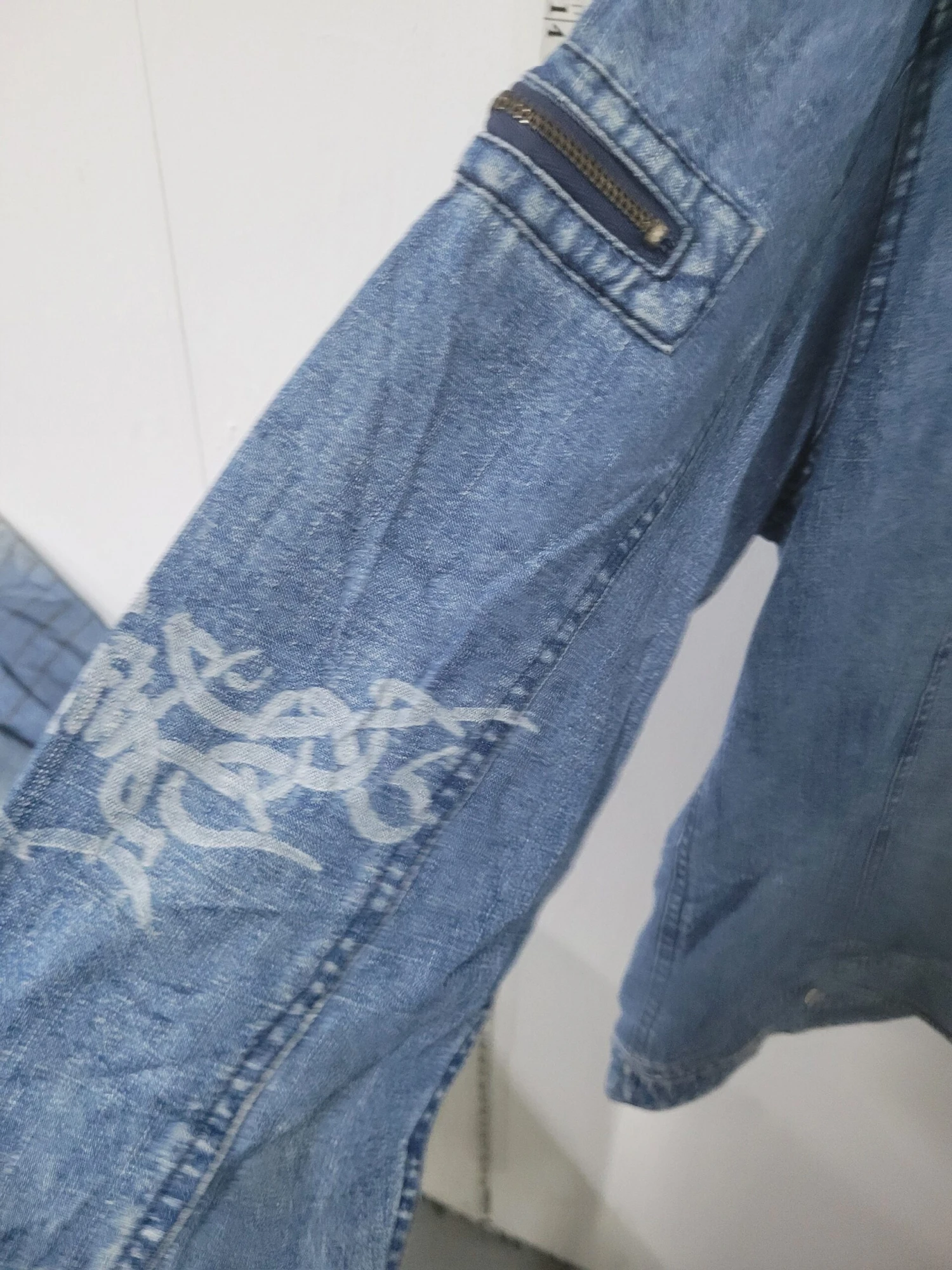 Vintage 80's 90's Custom Trucker Denim Jeans Jacket Size XXL C609 2 Vintage 80's 90's Custom Trucker Denim Jeans Jacket Size XXL C609 - Image 2
