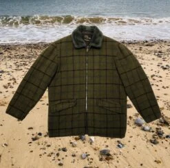 Vintage Car Coat/Jacket In Green, Size 12/M Approx