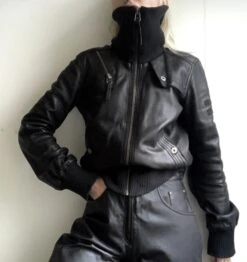 Vintage Y2k Black Leather Diesel Moto Jacket Biker Jacket 2000 Style Size M -Fashion Clothing Store il fullxfull.4356293472 d1mz