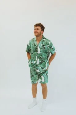 Men's Tropical Pajama Set, Mens Hawaiian Pajamas, Monogram Pajamas, Wedding Party Pajamas, Men's Pajamas, Christmas Pajamas, Custom Pajamas