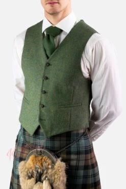 Men's Lovat Green Wool Kilt Jacket With Waistcoat Traditional Vintage Argyle Kilt Jacket Wedding Jacket -Fashion Clothing Store il fullxfull.4361274741 7ipf