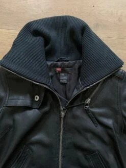 Vintage Y2k Black Leather Diesel Moto Jacket Biker Jacket 2000 Style Size M -Fashion Clothing Store il fullxfull.4403663819 b59z