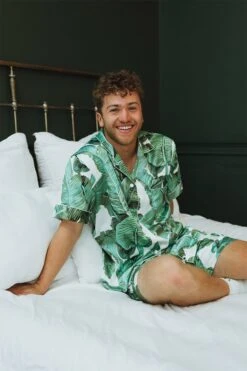 Men's Tropical Pajama Set, Mens Hawaiian Pajamas, Monogram Pajamas, Wedding Party Pajamas, Men's Pajamas, Christmas Pajamas, Custom Pajamas -Fashion Clothing Store il fullxfull.4405588981 ffb1