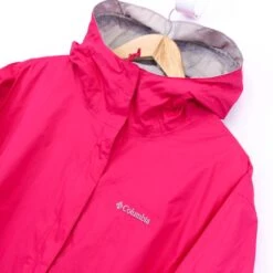 Vintage Columbia Windbreaker Jacket Pink Hooded With Logo Size 3XL (women's) / 1990s Columbia Jacket / 80s 90s Y2K Clothing -Fashion Clothing Store il fullxfull.4416088461 8dos