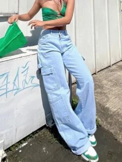 Baggy Straight Cargo Jeans