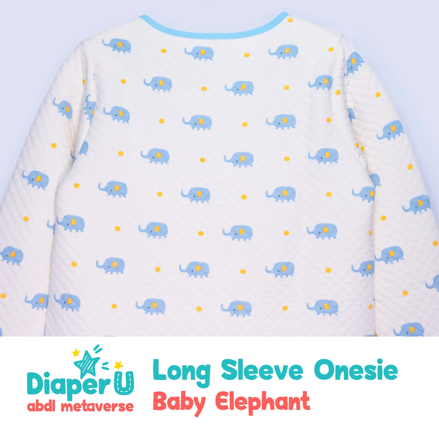 Adult Baby ABDL Long Sleeve Onesie - Baby Elephant (Extra Warm) 7 Adult Baby ABDL Long Sleeve Onesie - Baby Elephant (Extra Warm) - Image 7