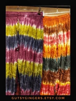 Bohemian Floaty Tie Dye Harem Trousers Fairtrade Straight Leg Drawstring Unisex Purple Navy To Lime Or Orange To Earth One Size Loungewear -Fashion Clothing Store il fullxfull.4559917294 dl3k