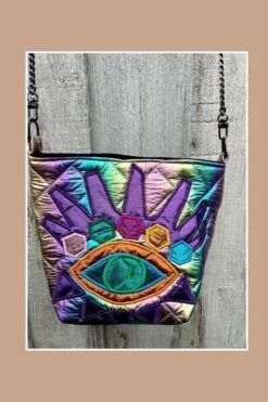 Rainbow Quilted Fabric And An Eye Design Appliqué Bucket Bag With Colorful Quilting And Inner Pocket With Shoulder Metal Strap. 13 Rainbow Quilted Fabric And An Eye Design Appliqué Bucket Bag With Colorful Quilting And Inner Pocket With Shoulder Metal Strap. -Fashion Clothing Store il fullxfull.4599534586 1jek