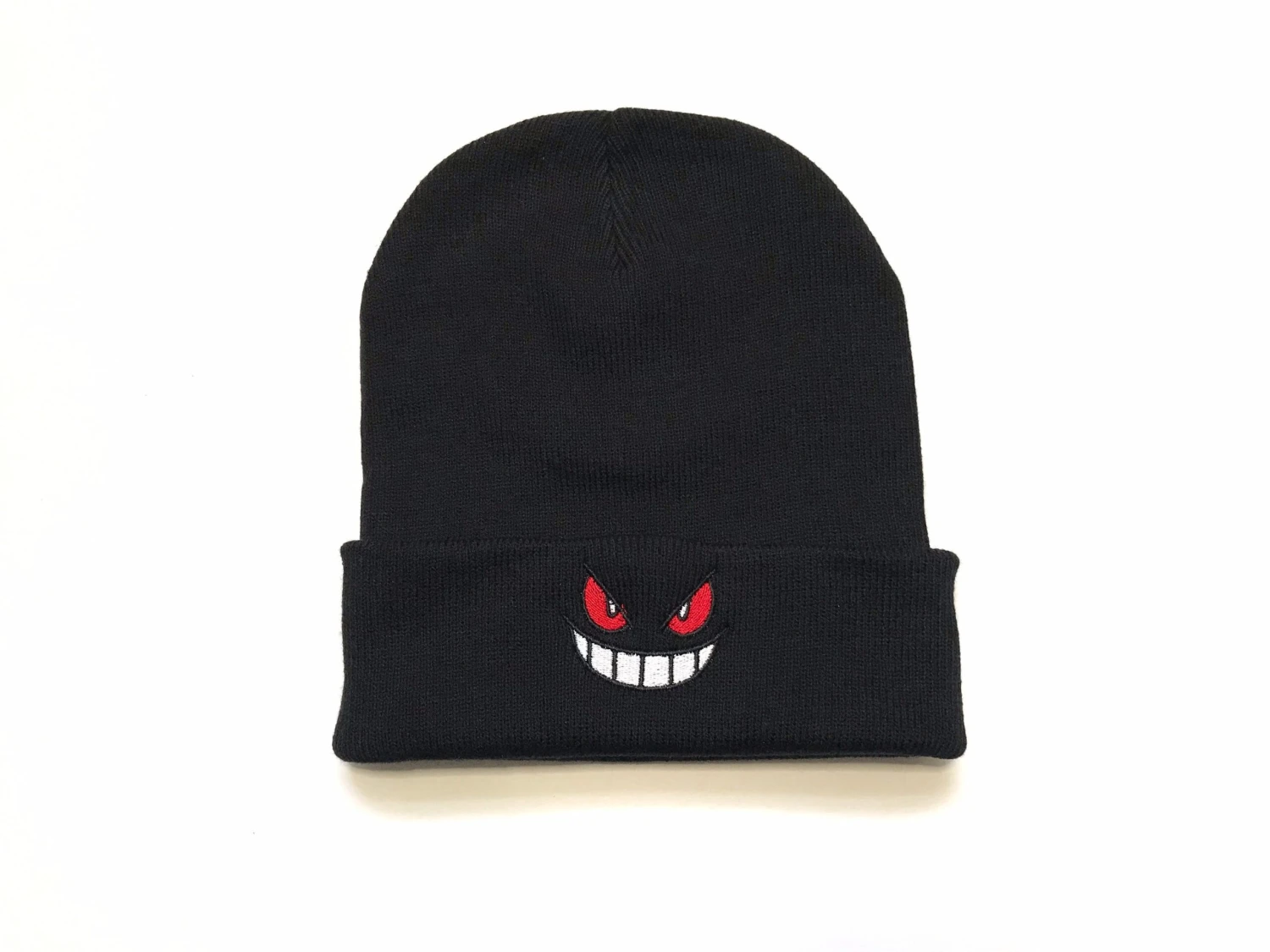 Embroidered Gengar Inspired Beanie 6 Embroidered Gengar Inspired Beanie - Image 6