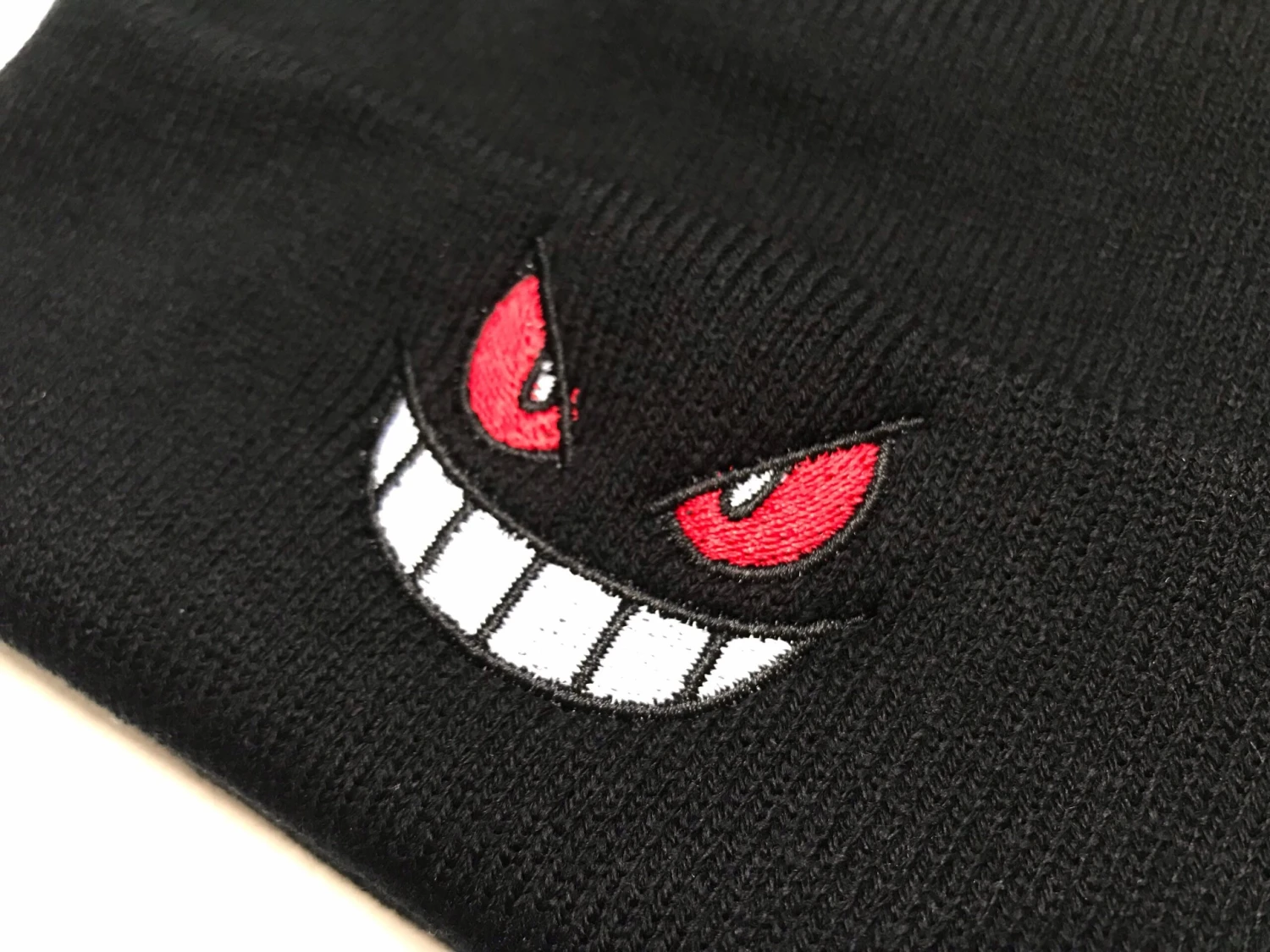 Embroidered Gengar Inspired Beanie 5 Embroidered Gengar Inspired Beanie - Image 5