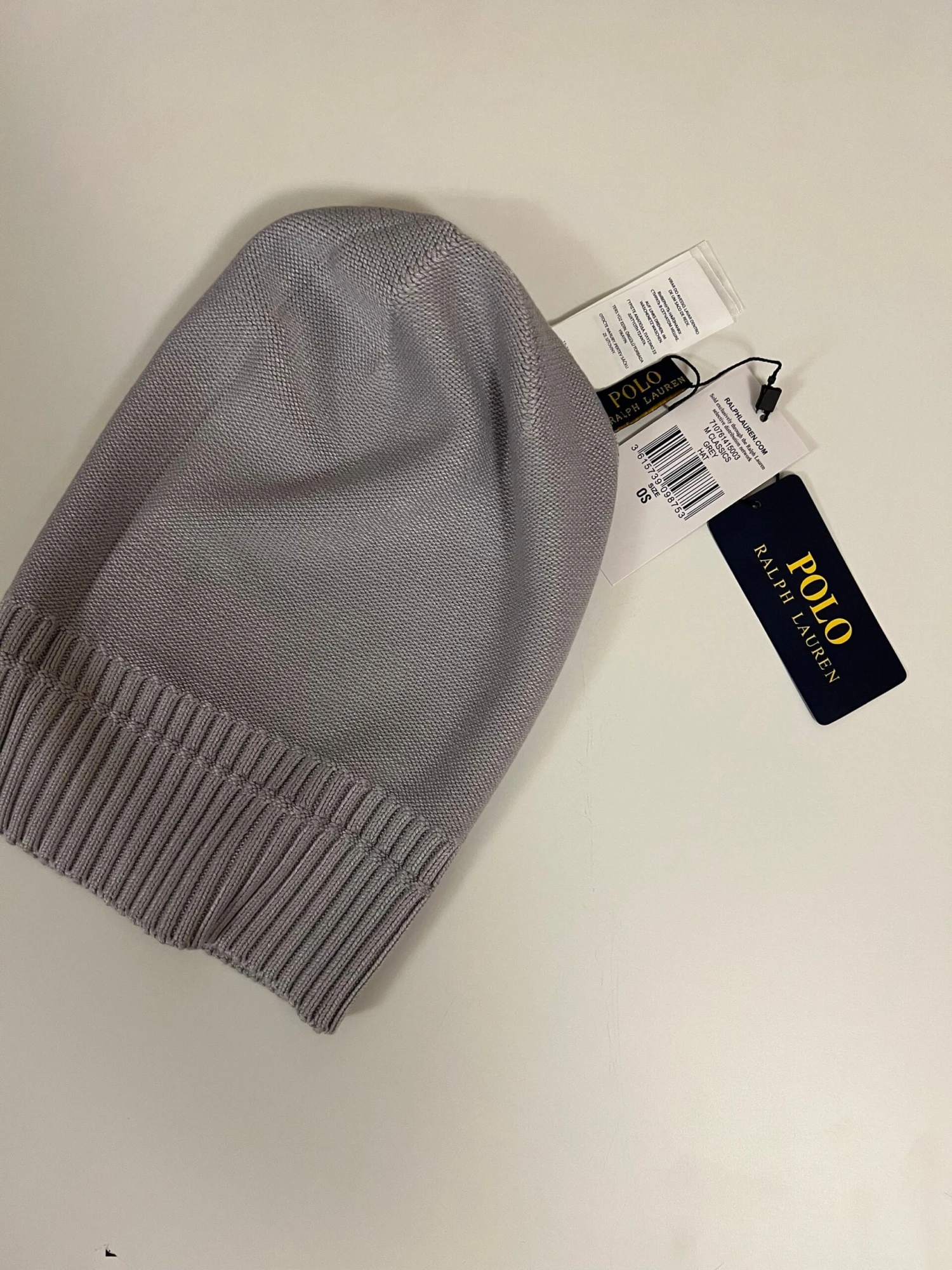 Ralph Lauren Winter Beanie Hat In Grey 2 Ralph Lauren Winter Beanie Hat In Grey - Image 2