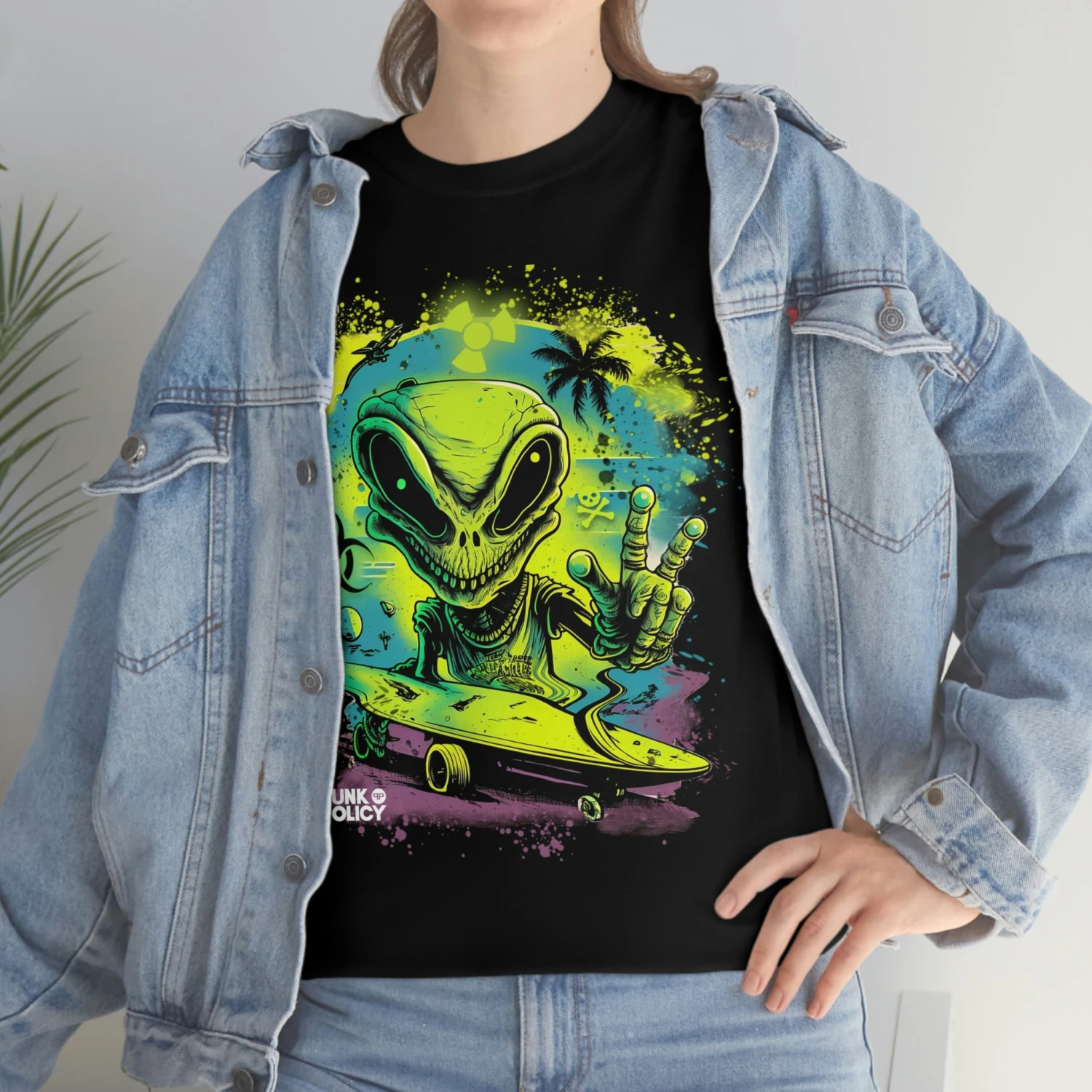 Alien Extra-terrestrial Skater T-shirt, Unisex Heavy Cotton Tee, Gift For Him, Aliens, Funny Aliens, Funny Ufo, Funny Gift 6 Alien Extra-terrestrial Skater T-shirt, Unisex Heavy Cotton Tee, Gift For Him, Aliens, Funny Aliens, Funny Ufo, Funny Gift - Image 6