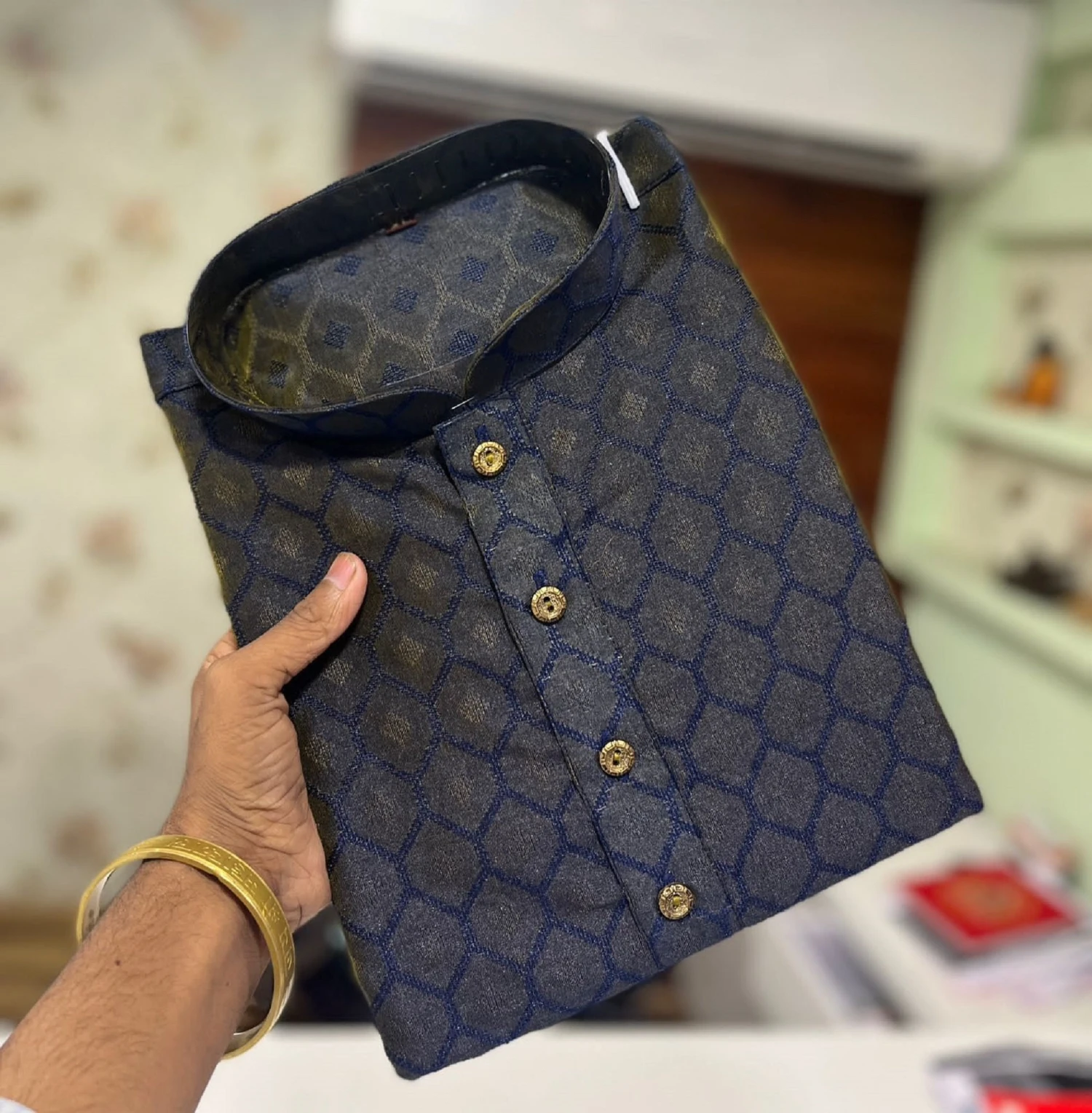 Men Kurta Pajama Pair, Jacquard Weaving Kurta, Indian Pakistani Wear Kurta Party Wear, Full Stitched Kurta Pajama, Bollywood Kurta 16-SP4 4 Men Kurta Pajama Pair, Jacquard Weaving Kurta, Indian Pakistani Wear Kurta Party Wear, Full Stitched Kurta Pajama, Bollywood Kurta 16-SP4 - Image 4