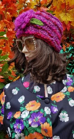 Vintage Hat: Lovely Vintage Pink Crochet Hat With Flowers -Fashion Clothing Store il fullxfull.4717125172 pasx