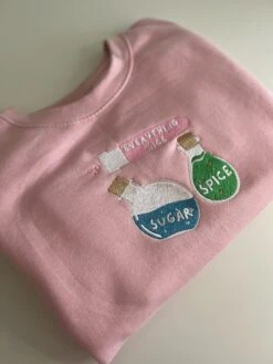 Sugar Spice And Everything Nice Jumper, Powerpuff Girls Jumper, Cute Cartoon Sweater, Cute Sweater, Cute Jumper,Embroidered Sweater,Cartoons