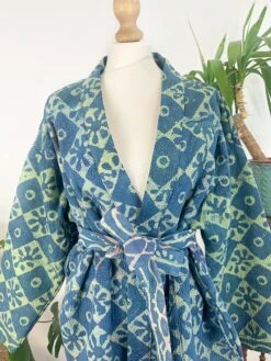 Vintage Fine Kantha Short Crop Length Bolero Bohemian Melange Artist Unisex Front Open Jacket Persian -Fashion Clothing Store il fullxfull.4732824500 pi27