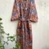 Unisex Bath Robe,Pure Cotton Safari Print Robe,Cotton Kimono,Bath Robe ,Swim Wear,Night Wear,Dressing Gown Free Size, With Belt