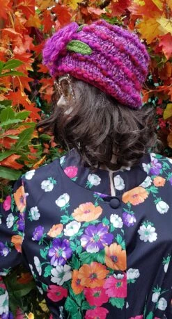 Vintage Hat: Lovely Vintage Pink Crochet Hat With Flowers -Fashion Clothing Store il fullxfull.4765374471 pu9s