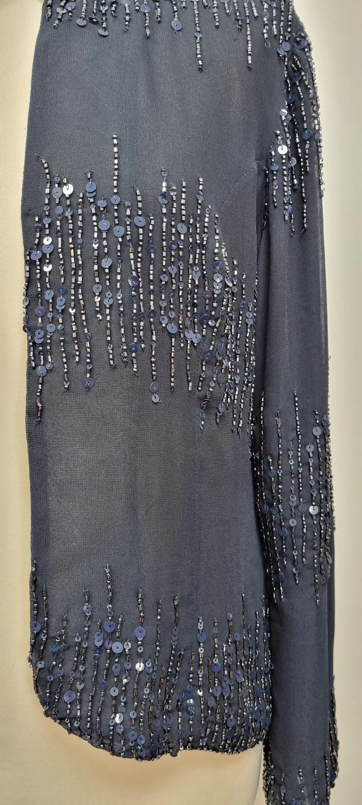 Vintage Sequin Navy Blue EveningJacket 3 Vintage Sequin Navy Blue EveningJacket - Image 3