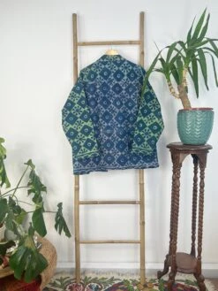 Vintage Fine Kantha Short Crop Length Bolero Bohemian Melange Artist Unisex Front Open Jacket Persian -Fashion Clothing Store il fullxfull.4781082587 966e