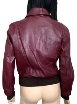 VINTAGE Original 1970s Genuine LEATHER Jacket Oxblood Maroon Wine Zip Up Pointed Collar Seventies Boho Rocker Glam Rock -Fashion Clothing Store il fullxfull.4791296113 skuf