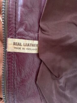 VINTAGE Original 1970s Genuine LEATHER Jacket Oxblood Maroon Wine Zip Up Pointed Collar Seventies Boho Rocker Glam Rock -Fashion Clothing Store il fullxfull.4791301071 5w7t