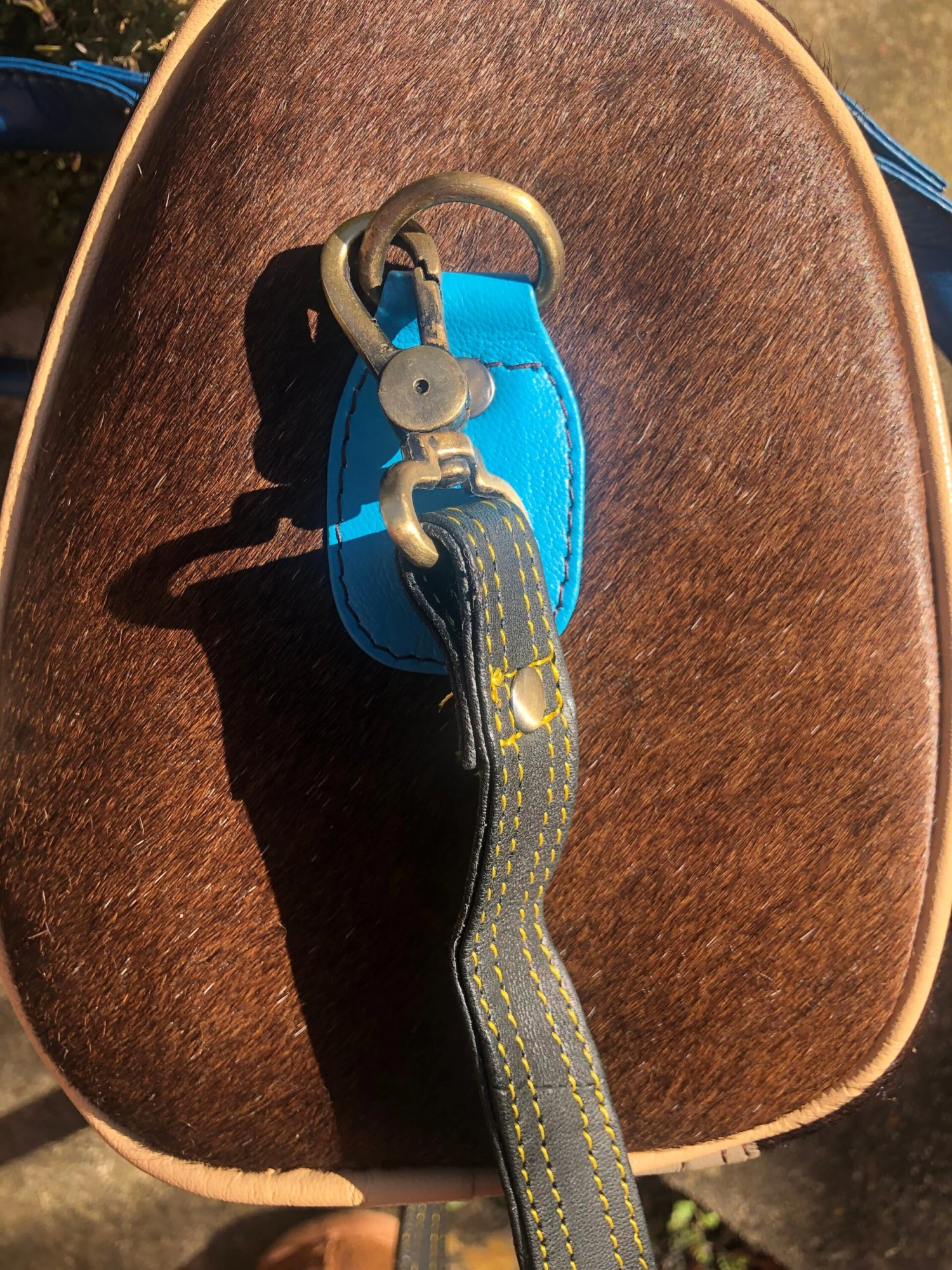 Beautiful Recycled Goatskin & Leather Barrel Bag, Largezerowaste Handbag, Sustainable Leather Purse, Quirky Furry Ipad-sized Cylinder Bag 9 Beautiful Recycled Goatskin & Leather Barrel Bag, Largezerowaste Handbag, Sustainable Leather Purse, Quirky Furry Ipad-sized Cylinder Bag - Image 9