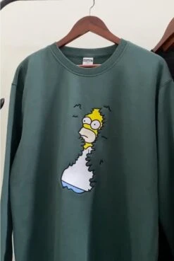Embroidered Backs Into The Bushes Meme Hoodie Shirts, Funny Memes Shirts, Embroidered Homer Hoodies, Embroidered Crewneck Meme, Perfect Gift
