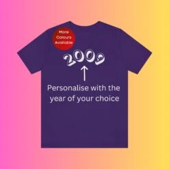 Year Of Birth T Shirt Minimalist Design Special Year To Remember Tshirt Anniversary Gift Someone Special Tee Personalised Gift Whole Family