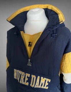Vintage 1990’s NCAA Notre Dame Fighting Irish Starter 1/4 Zip Breakaway Jacket Size L -Fashion Clothing Store il fullxfull.4839101675 dgrx