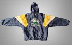 Vintage 1990’s NCAA Notre Dame Fighting Irish Starter 1/4 Zip Breakaway Jacket Size L -Fashion Clothing Store il fullxfull.4839101801 iwht
