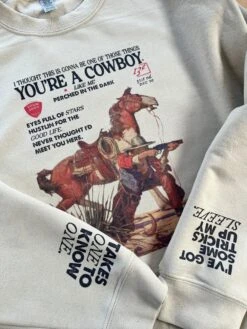 Cowboy Like Me Sand Taylor Swift Lyric Sweatshirt
