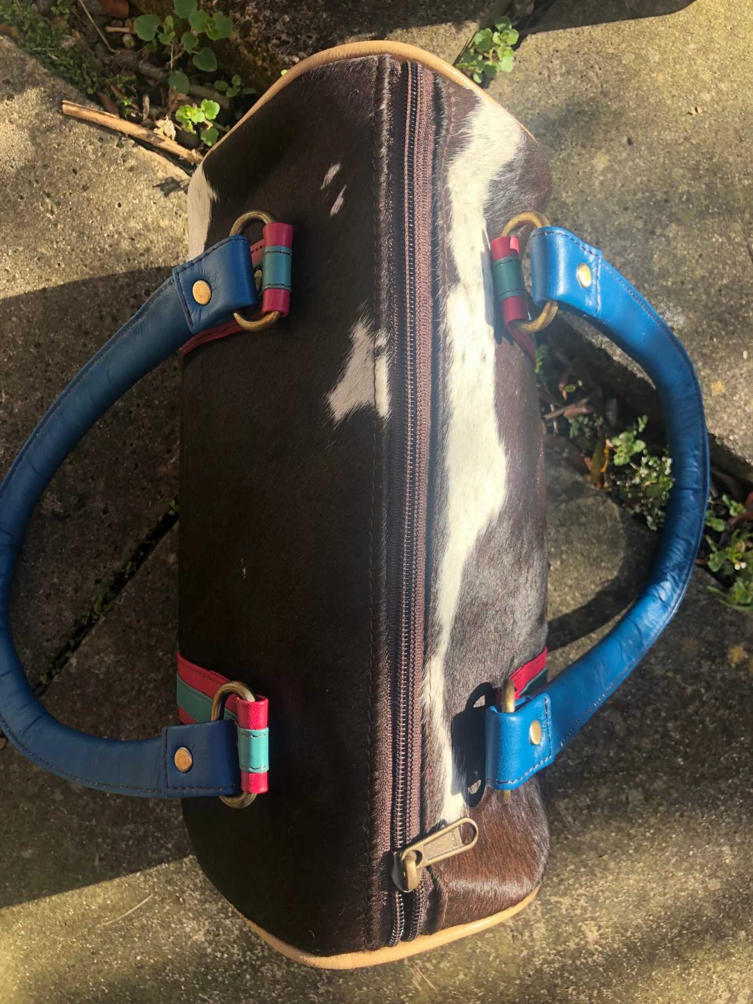 Beautiful Recycled Goatskin & Leather Barrel Bag, Largezerowaste Handbag, Sustainable Leather Purse, Quirky Furry Ipad-sized Cylinder Bag 8 Beautiful Recycled Goatskin & Leather Barrel Bag, Largezerowaste Handbag, Sustainable Leather Purse, Quirky Furry Ipad-sized Cylinder Bag - Image 8